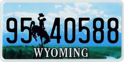 WY license plate 9540588