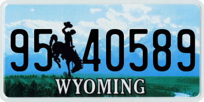 WY license plate 9540589