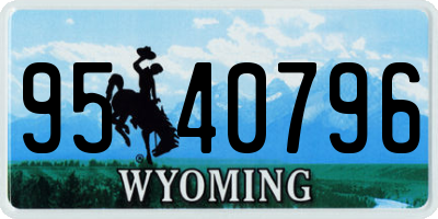 WY license plate 9540796