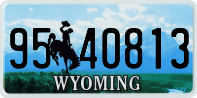 WY license plate 9540813