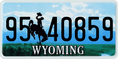 WY license plate 9540859