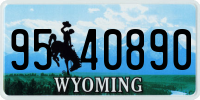 WY license plate 9540890