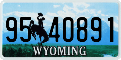 WY license plate 9540891