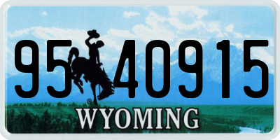 WY license plate 9540915