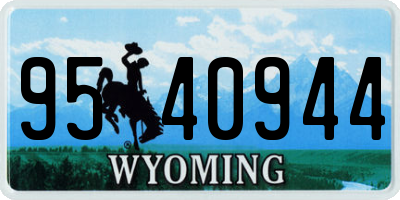 WY license plate 9540944