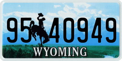 WY license plate 9540949