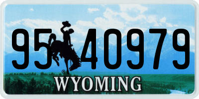 WY license plate 9540979