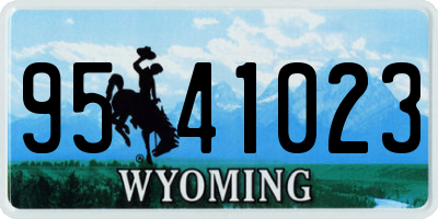 WY license plate 9541023
