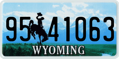 WY license plate 9541063