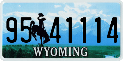 WY license plate 9541114