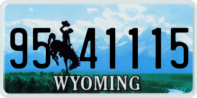 WY license plate 9541115