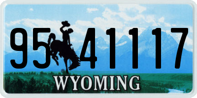 WY license plate 9541117