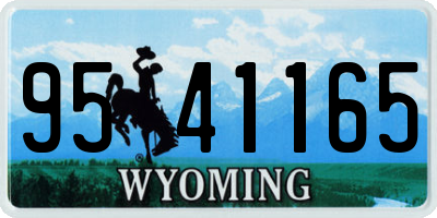 WY license plate 9541165