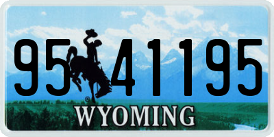 WY license plate 9541195