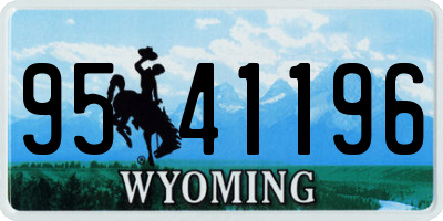 WY license plate 9541196