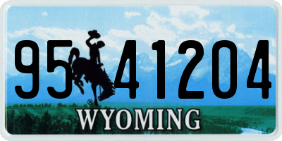 WY license plate 9541204
