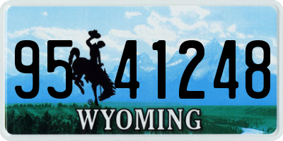 WY license plate 9541248