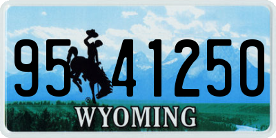 WY license plate 9541250