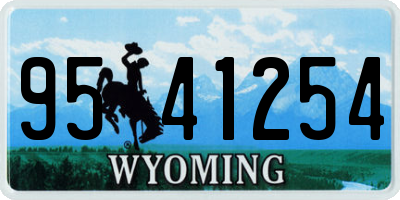 WY license plate 9541254