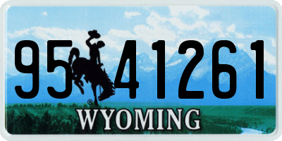 WY license plate 9541261