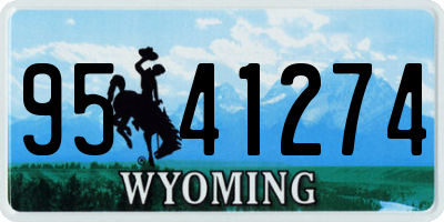 WY license plate 9541274