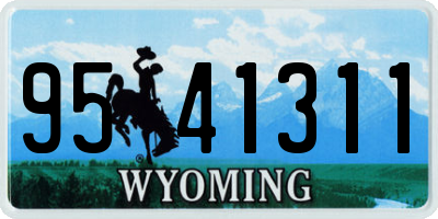 WY license plate 9541311