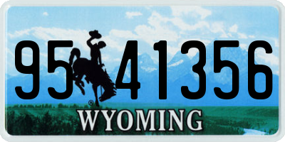 WY license plate 9541356