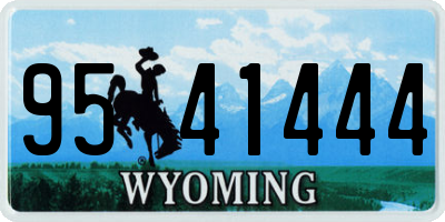 WY license plate 9541444