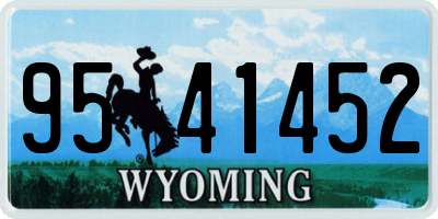 WY license plate 9541452