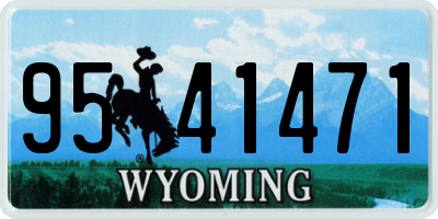 WY license plate 9541471