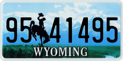 WY license plate 9541495