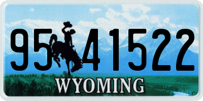 WY license plate 9541522