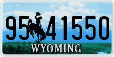 WY license plate 9541550