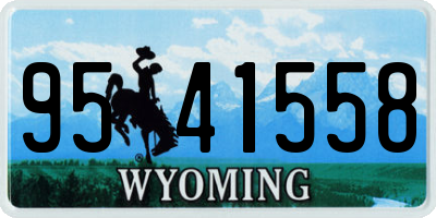 WY license plate 9541558