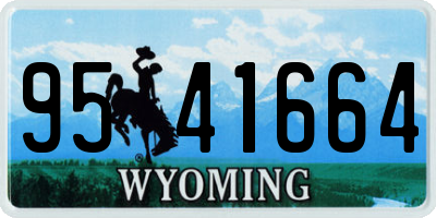 WY license plate 9541664
