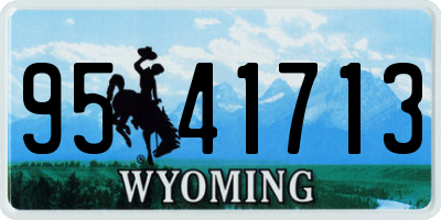 WY license plate 9541713