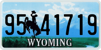 WY license plate 9541719