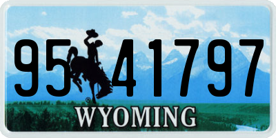 WY license plate 9541797