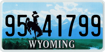 WY license plate 9541799
