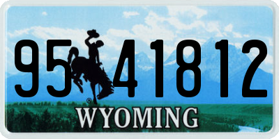 WY license plate 9541812