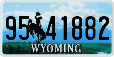 WY license plate 9541882