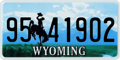 WY license plate 9541902
