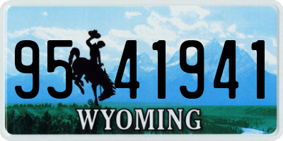 WY license plate 9541941