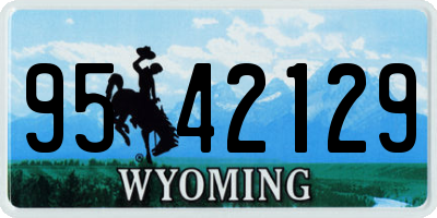WY license plate 9542129