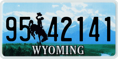 WY license plate 9542141