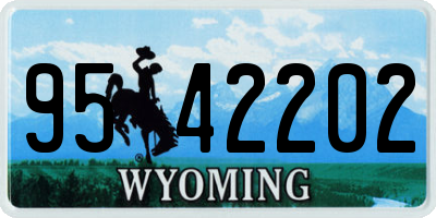 WY license plate 9542202
