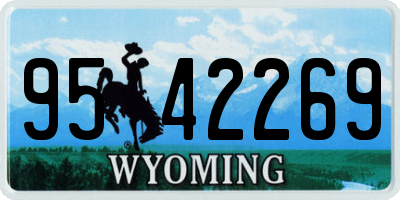 WY license plate 9542269