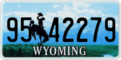 WY license plate 9542279