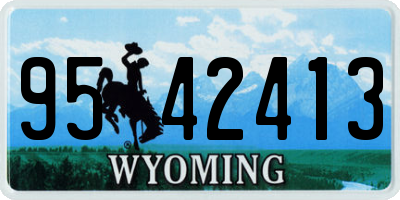WY license plate 9542413