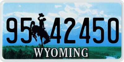 WY license plate 9542450